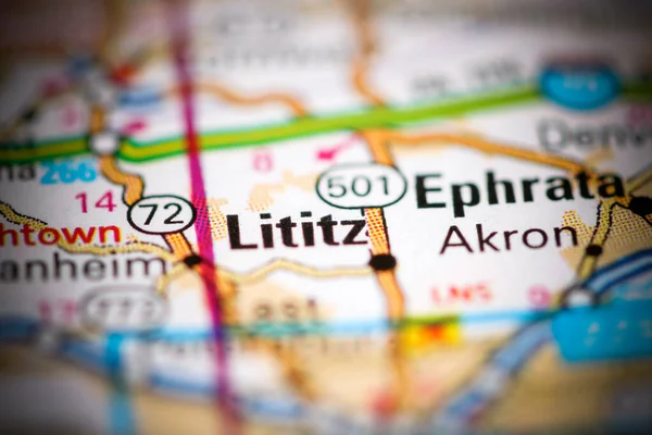 Depositphotos 359434770 Stock Photo Lititz Pennsylvania Usa Geography Map